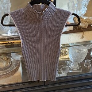 Sleeveless Ribbed Knit Top